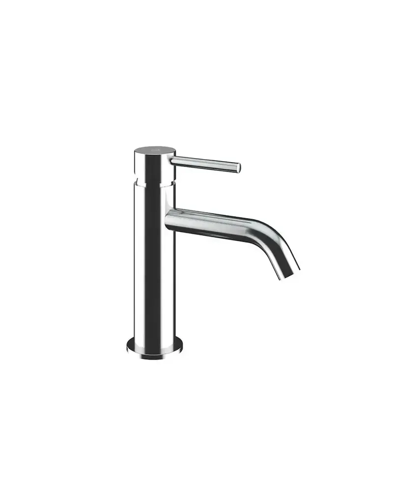 Grifo monomando para lavabo fabricado en latón con un acabado en color cromado Sirio de GME