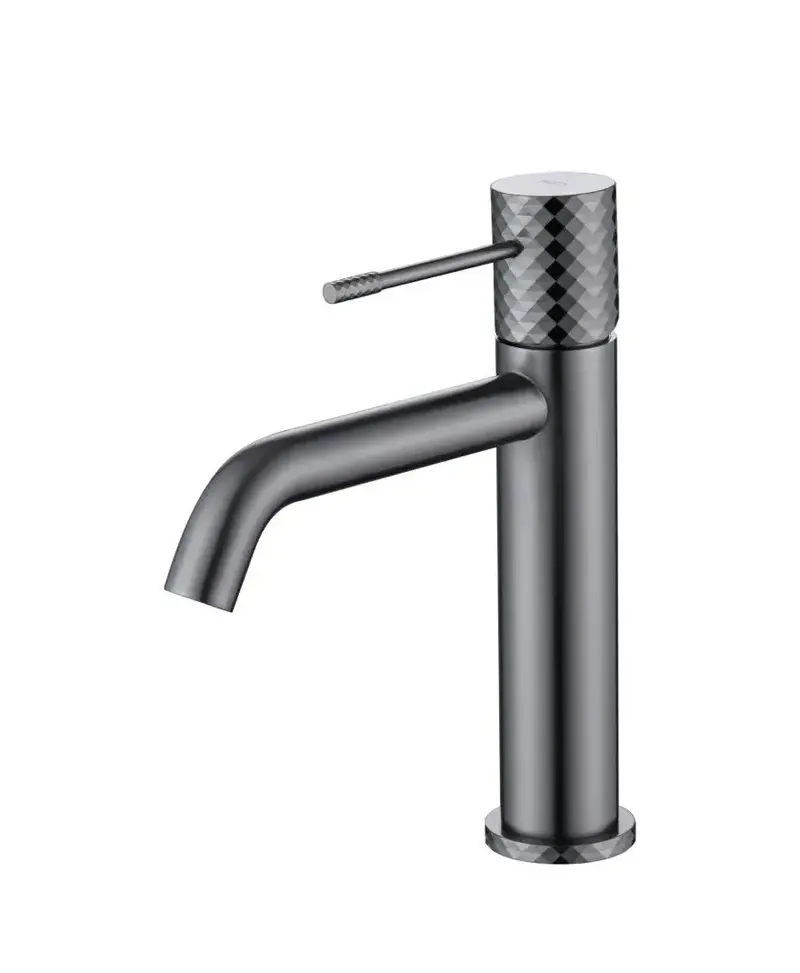 Grifo monomando para lavabo hecho de latón con acabado negro metalizado Genova de Imex