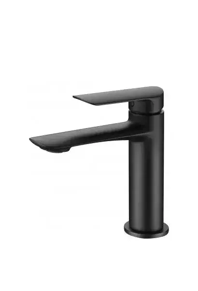 Grifo monomando para lavabo negro mate equipado con un cartucho cerámico de 35 mm Ural de Imex