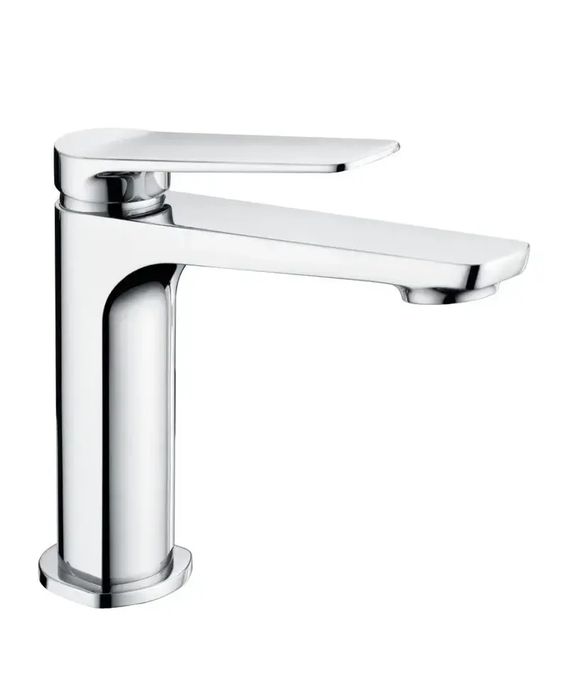 Grifo monomando sobre repisa para lavabo hecho de latón con acabado cromado Napoles de Imex