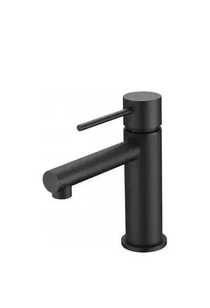 Grifo negro mate para lavabo fabricado en latón con discos de cerámica Milos de Imex