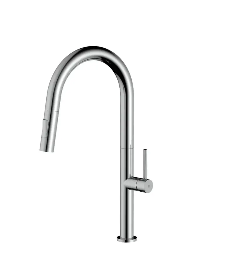 Grifo para cocina con flexo extraíble en acero inoxidable y acabado cromado Plenum Källa