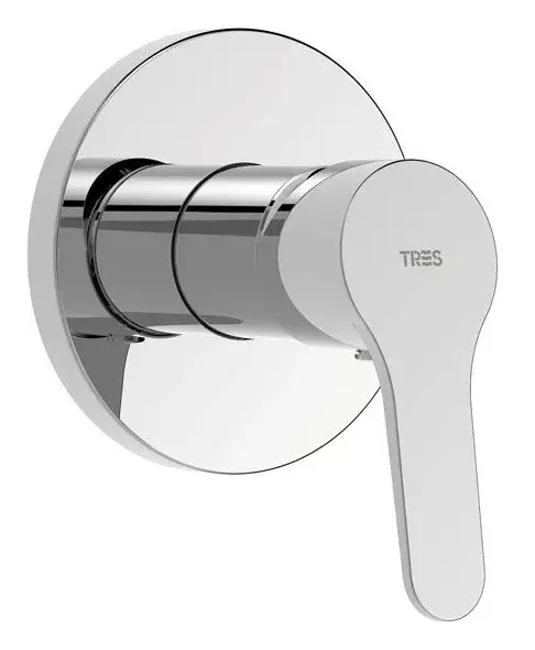 Grifo para ducha monomando empotrado de instalación acabado cromado Base Tres