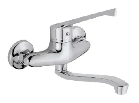 Grifo para fregadero sanitario a pared con maneta para regular potencia y temperatura del agua Enkel Källa