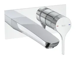 Grifo para lavabo de instalación a pared con acabado cromado Insignia Roca