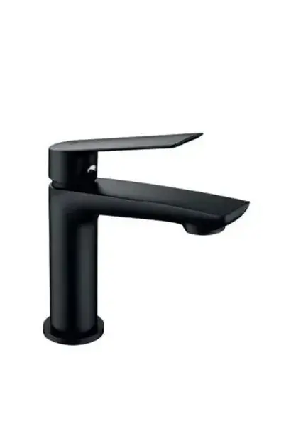 Grifo para lavabo negro mate de repisa fabricado en latón con un estilo moderno Luxor de Imex