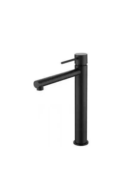 Grifo para lavabo sobre encimera de caño alto en acabado negro mate Milos de Imex