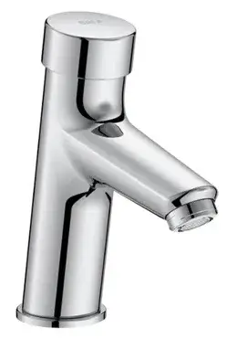 Grifo temporizado de repisa con acabado cromado y control de temperatura ECO S ROCA