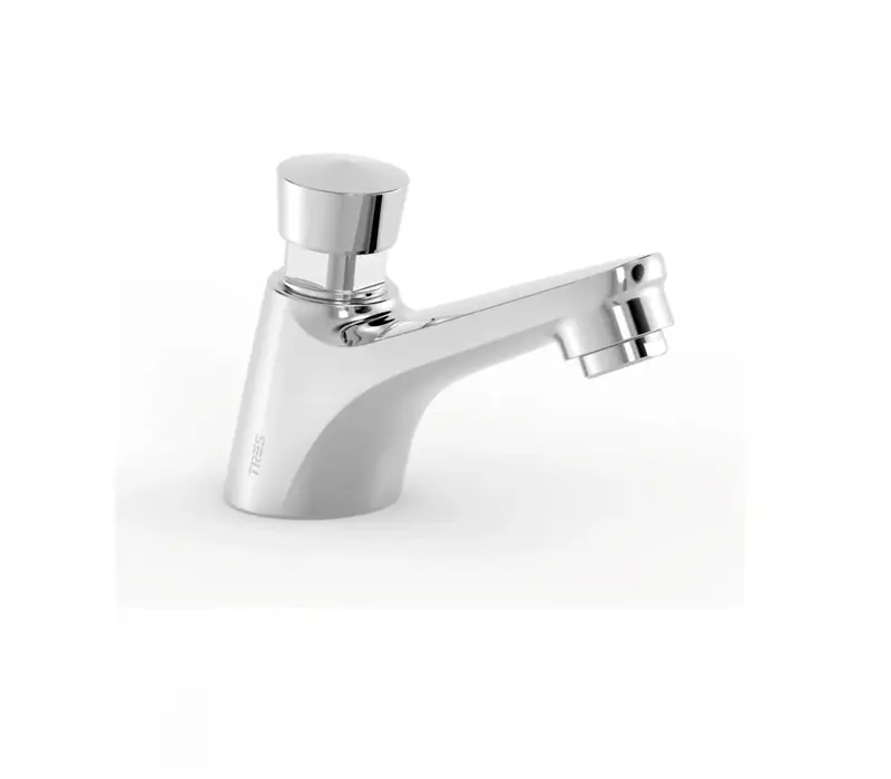 Grifo temporizado para lavabo con pulsador de mando acabado cromado Tempo Basic TRES