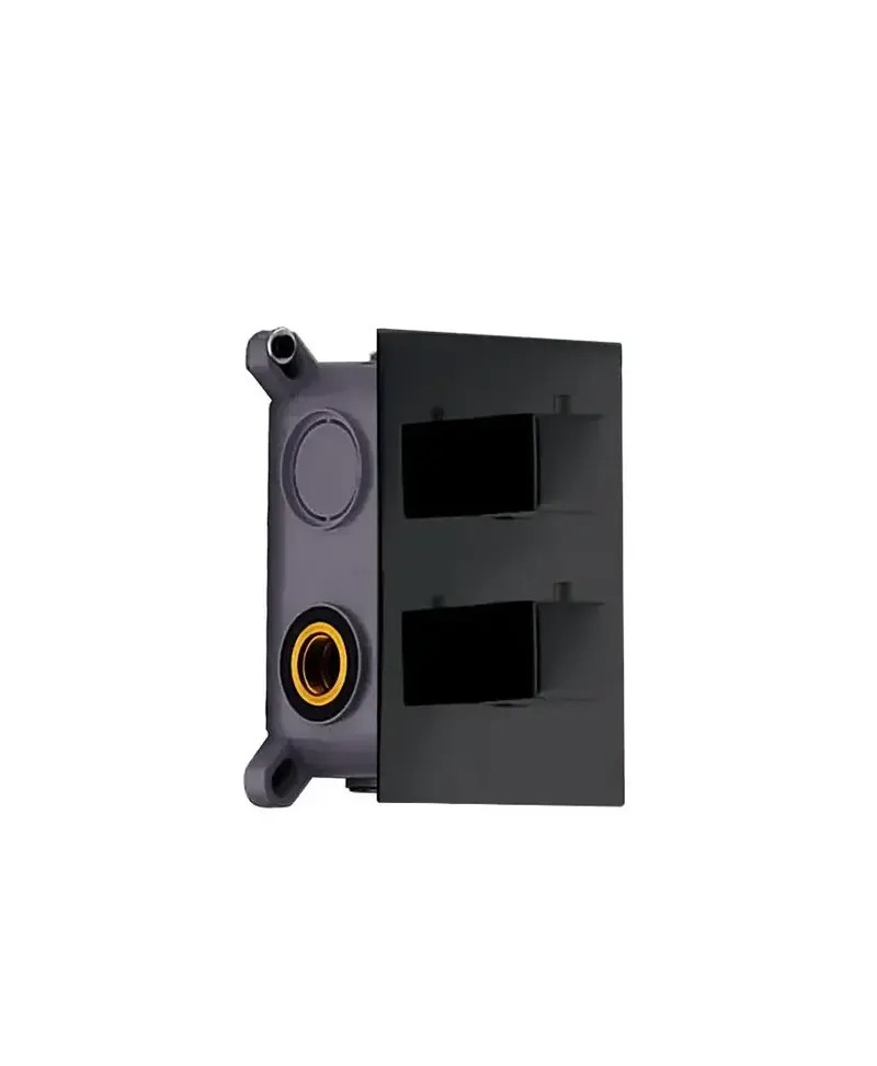 Grifo termostático de ducha con un diseño empotrado de 2 vías de acabado negro mate de Imex