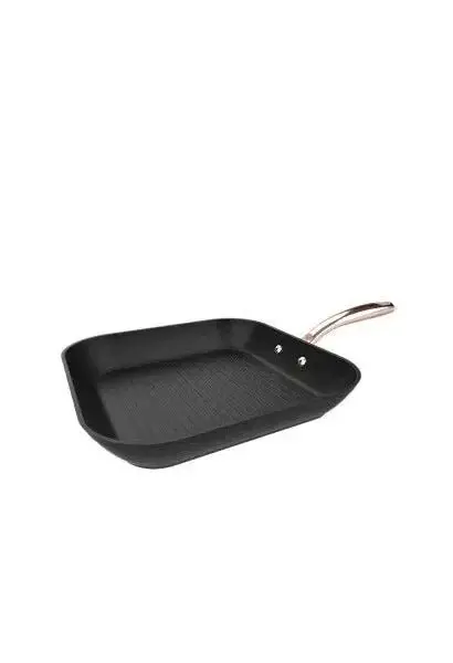 Grill cuadrado de aluminio forjado y mango acabado oro rosa polka fantasy 28 grill golden de Cecotec