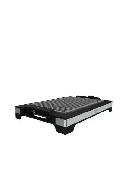 Grill eléctrico con estructura de acero inoxidable y superficie rockstone tasty&grill 2000 de Cecotec