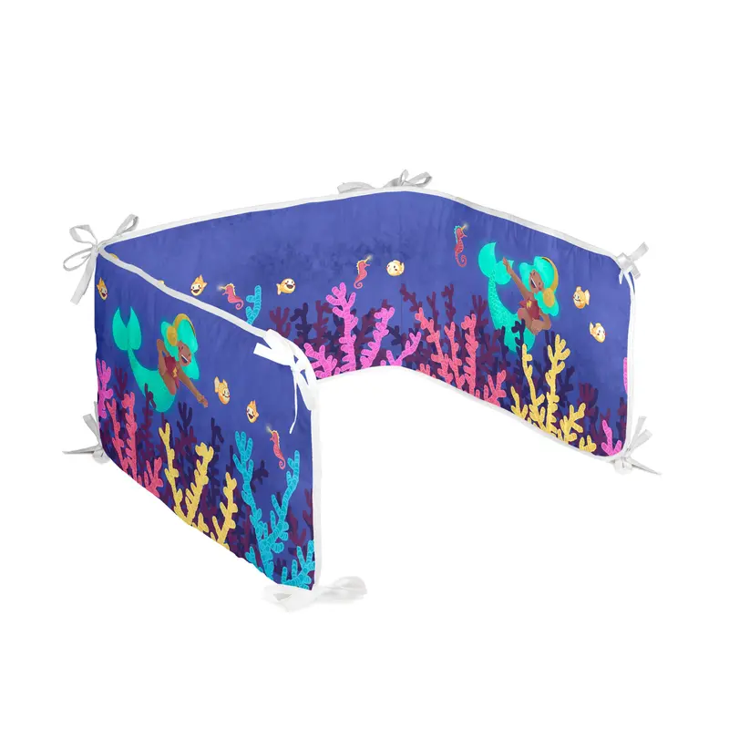 Happy mermaid Protector cuna 210x40 cm