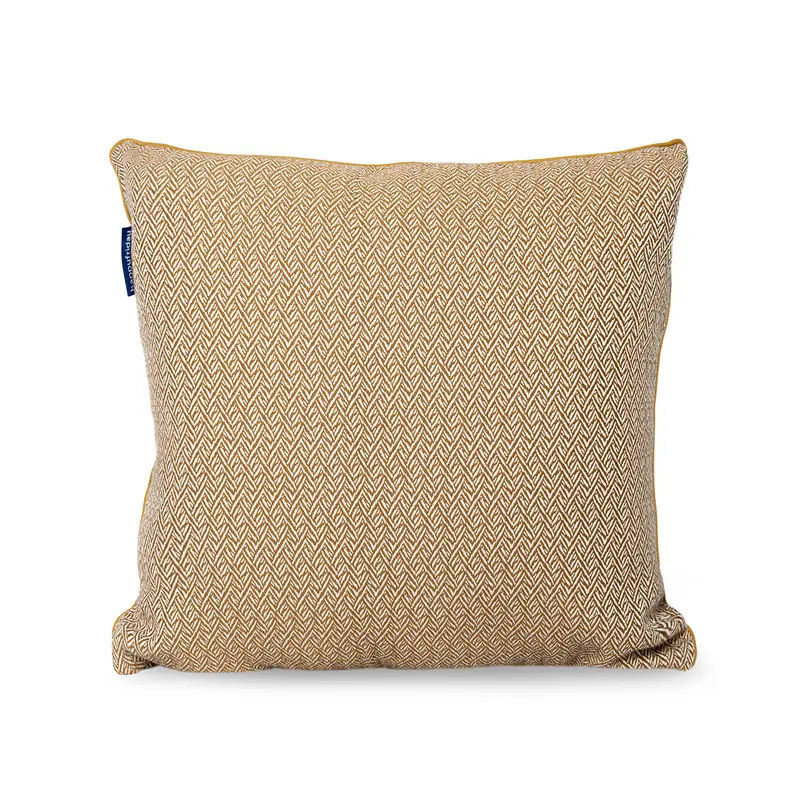 Herringbone Funda de cojín decorativo 50x50 cm Mostaza