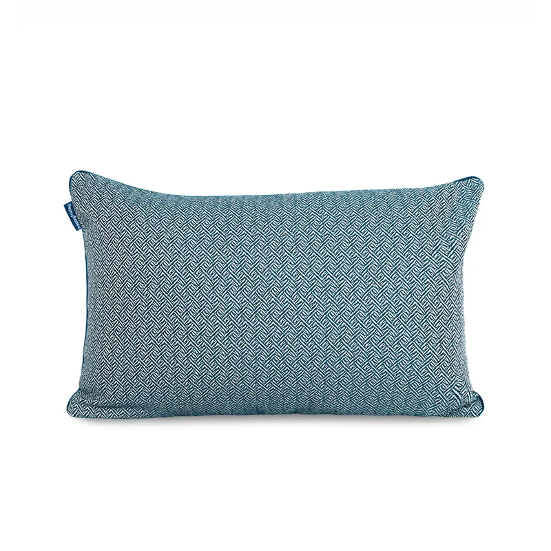 Herringbone Funda de cojín decorativo 60x40 cm Azul marino