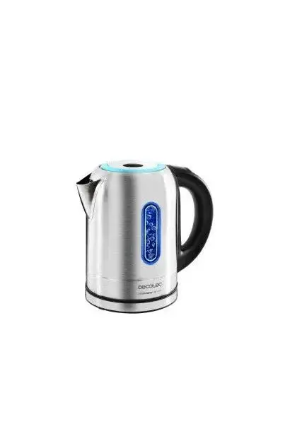 Hervidor eléctrico hecho de acero inoxidable con 1,7 litros de capacidad y 2200 w de potencia thermosense 290 de Cecotec