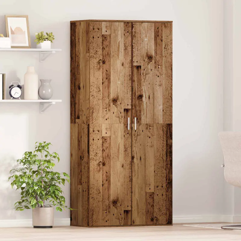 Highboard Madera Vieja 80 x 39 x 178 cm Madera contrachapada