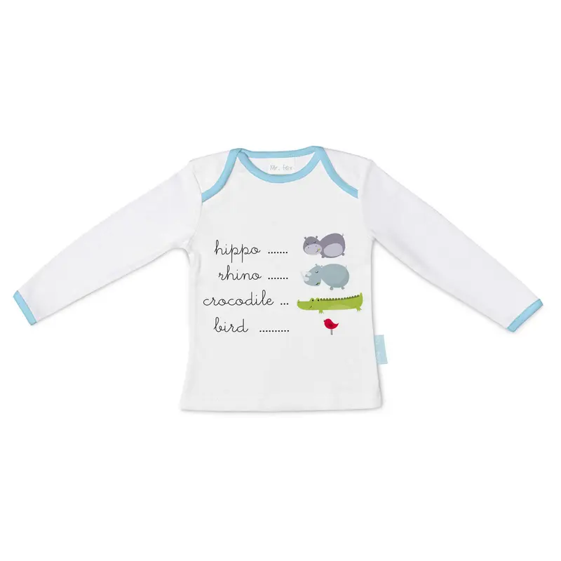 Hippo T-shirt manga larga 12-18 Meses