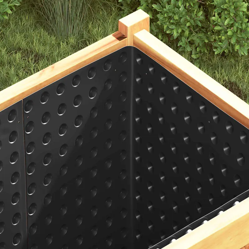 Hoja de Drenaje Acanalada 2 pcs Negro 0,5 x 20 m HDPE