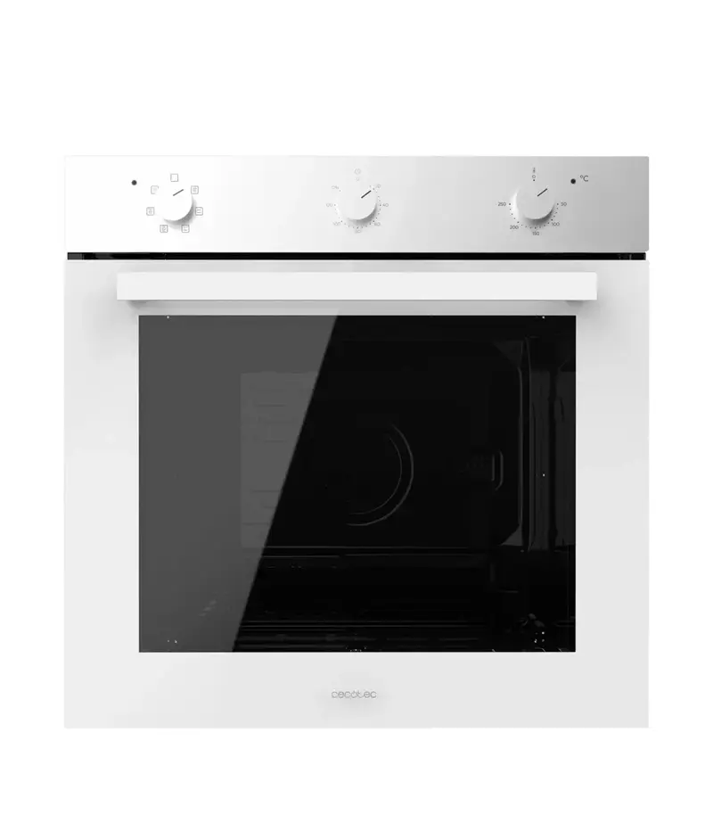 Horno Integrable Bolero Hexa M236000 Glass White Multifunción 70L 6 Funciones Clase A 2800W con Steam Assist de Cecotec