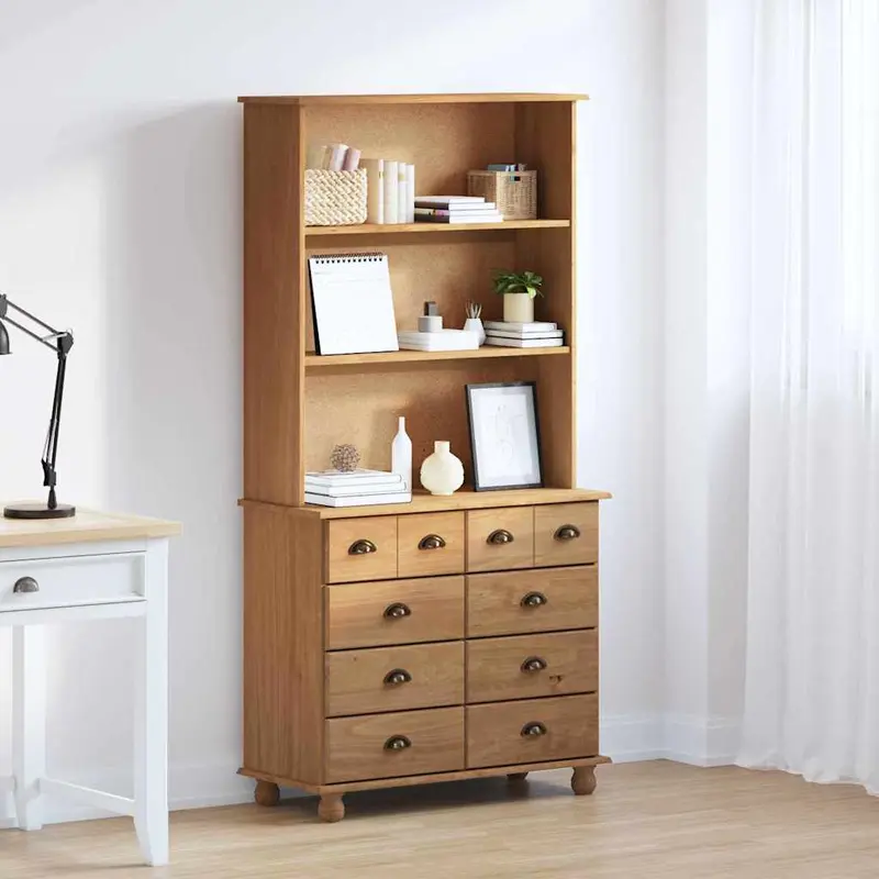 Hutch ASKIM Cera de Miel 91 x 40 x 184 cm Madera de pino macizo