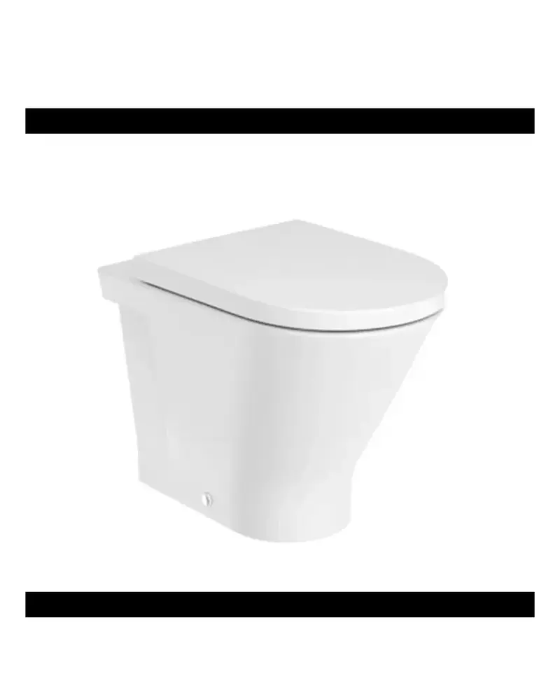 Inodoro a suelo salida dual Rimless adosado a pared para cisterna empotrada The Gap Round Roca