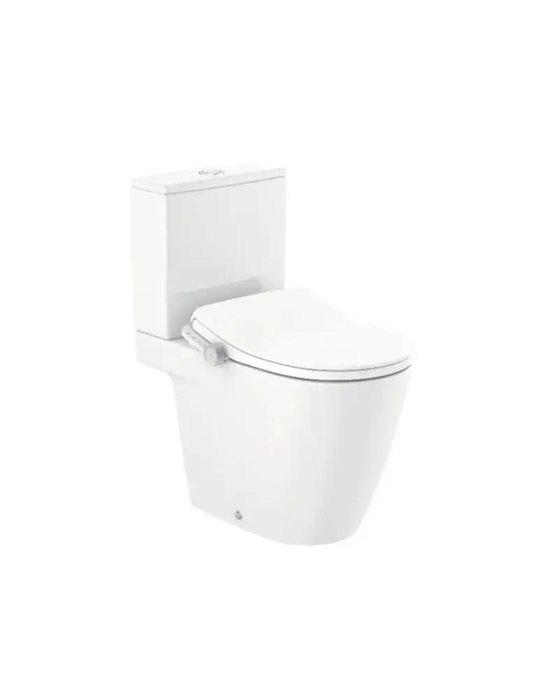 Inodoro compacto smart In Wash salida dual de porcelana blanca con funciones de lavado y secado Ona Roca A803151S01