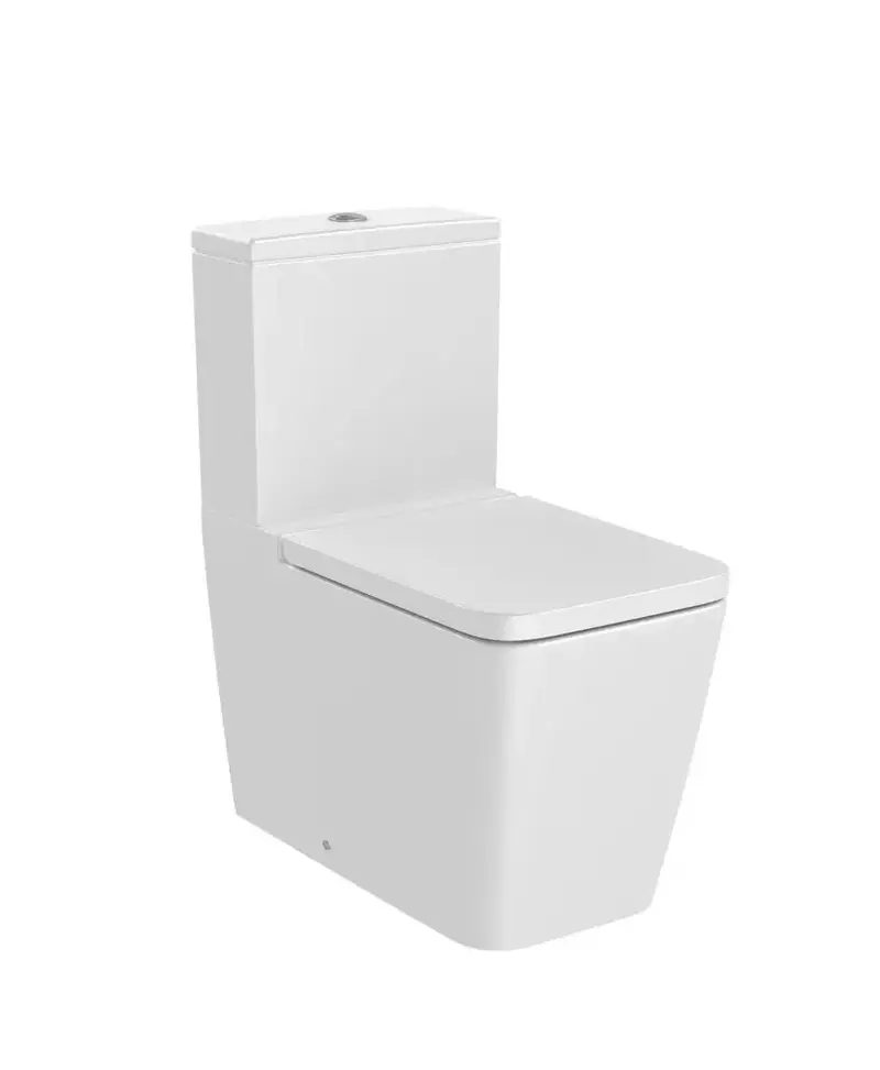 Inodoro completo salida dual a pared con tanque bajo Rimless blanco mate Inspira Square Roca