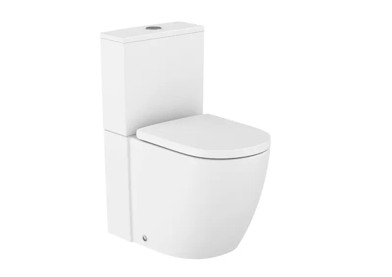 Inodoro Completo salida dual Blanco Mate Roca Meridian Rimless Vortex con Tapa SoftClose Pack Tanque Bajo