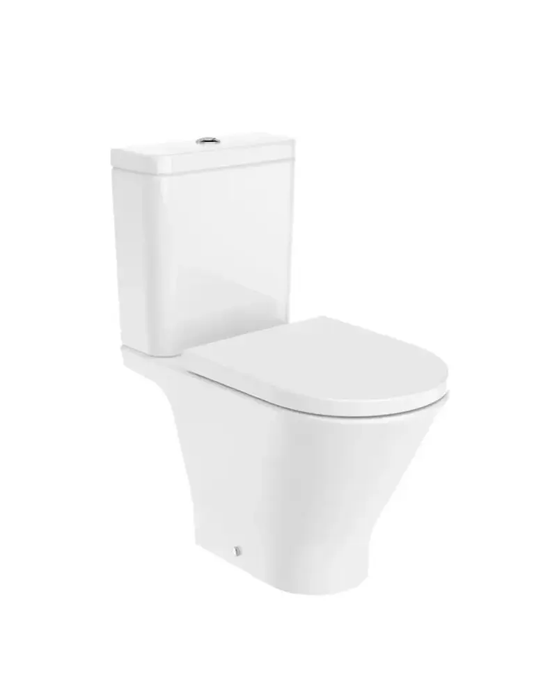 Inodoro completo salida dual fabricado en porcelana y con tecnología Rimless The Gap Round Roca