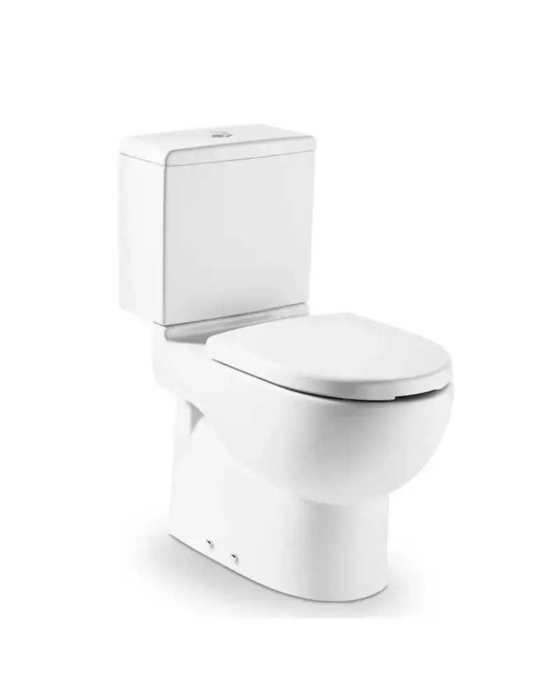 Inodoro completo salida dual para personas con movilidad reducida fabricado en porcelana de color blanco Meridian Roca