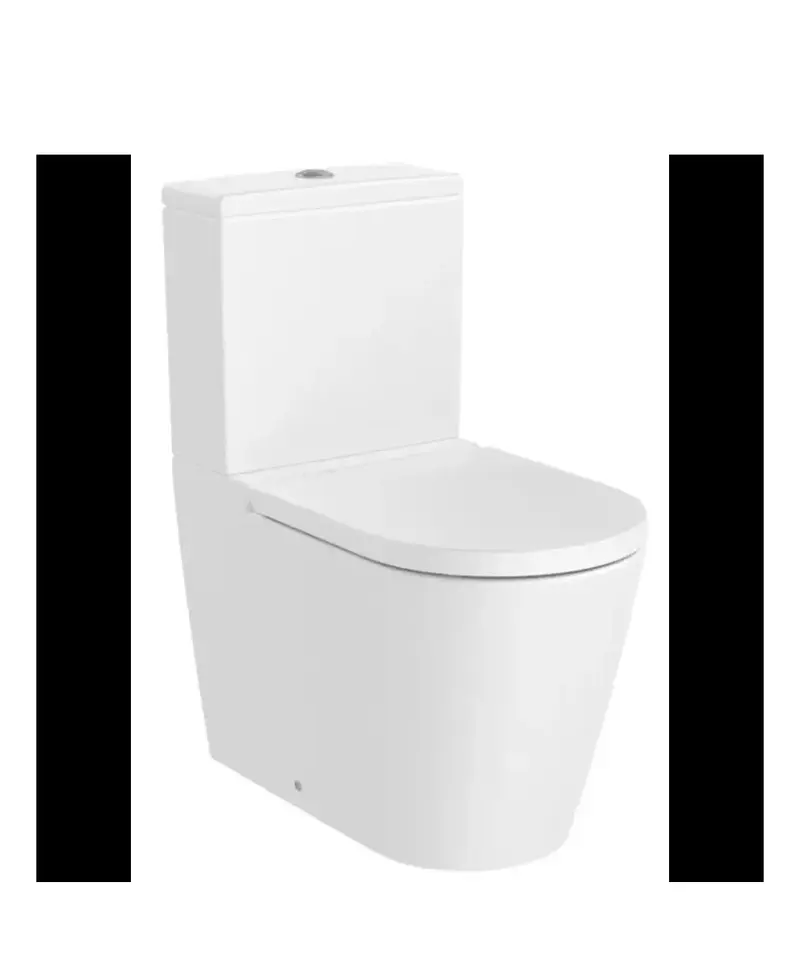 Inodoro completo salida dual Rimless con tanque bajo y asiento amortiguado blanco mate Inspira Round Roca