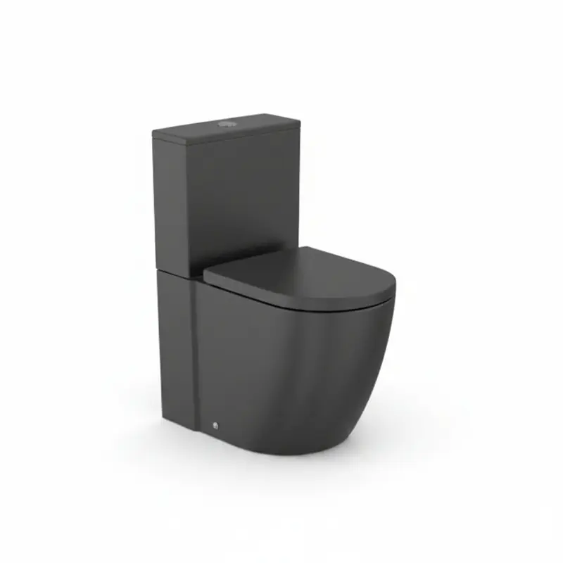 Inodoro Completo salida dual Roca Meridian con Tapa SoftClose Pack Tanque Bajo Rimless Vortex Negro Mate