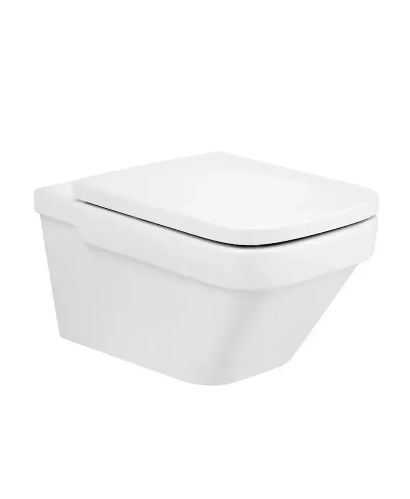 Inodoro con salida horizontal de 36 cm fabricado en porcelana de color blanco Rimless Dama Roca