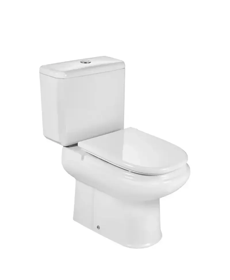 Inodoro con salida vertical de 40,5 cm fabricado en porcelana de color blanco Dama Retro Roca