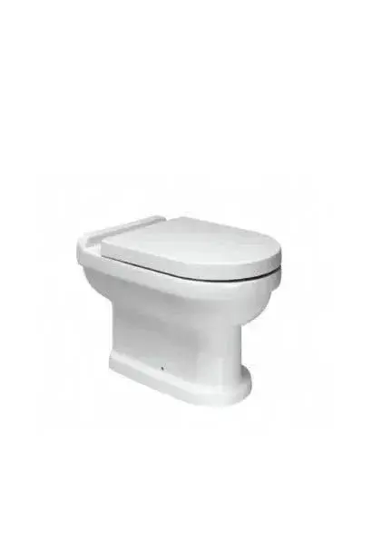 Inodoro de Cisterna Alta VINTAGE Unisan con Asiento y Tapa de Duroplast Blanco