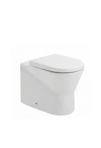 Inodoro de Suelo a Pared Unisan con Cisterna Alta/Empotrada, Salida Dual, Blanco