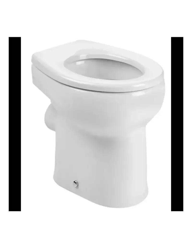 Inodoro infantil con salida horizontal de 29,5 cm fabricado en porcelana con acabado en color blanco Baby Roca