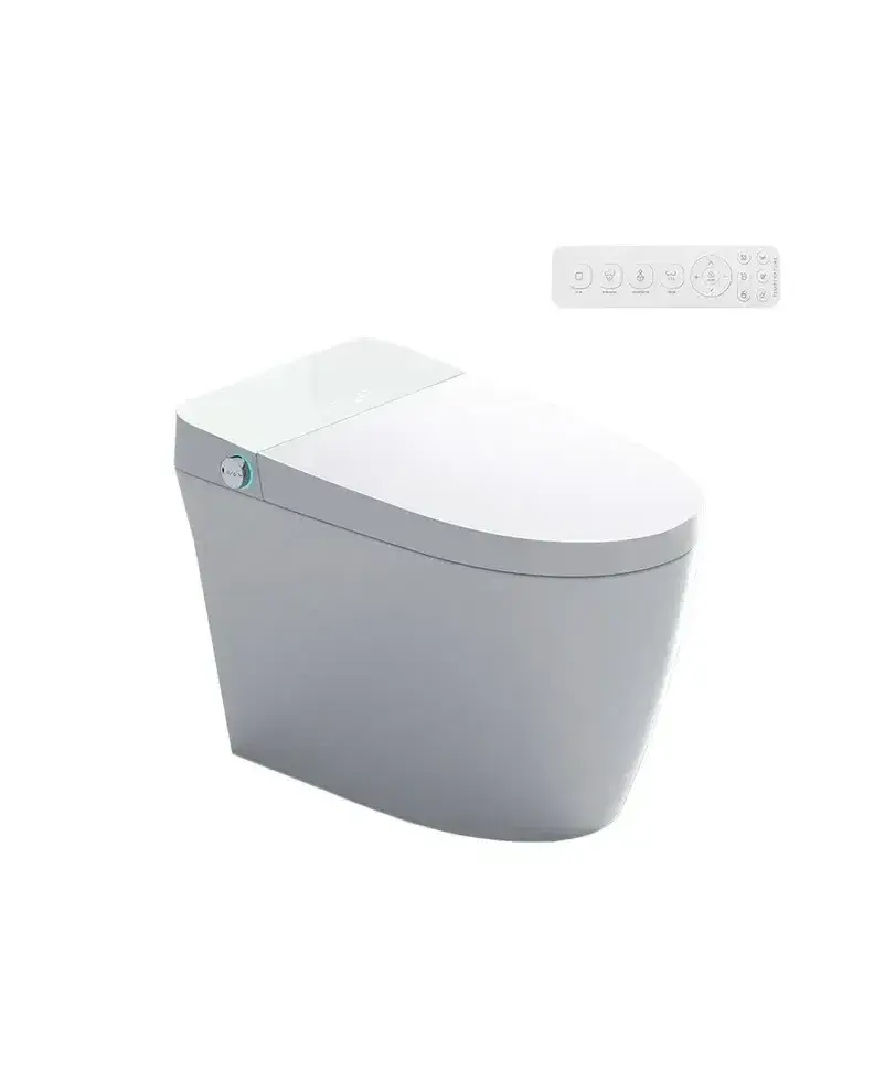 Inodoro japonés inteligente con sensor automático fabricado en cerámica blanca Ovian Plus de Nashi
