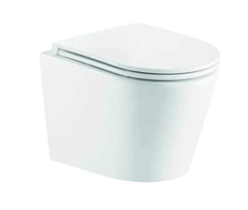 Inodoro Rimless compacto de cerámica  color blanco salida dual Turín de Aquore