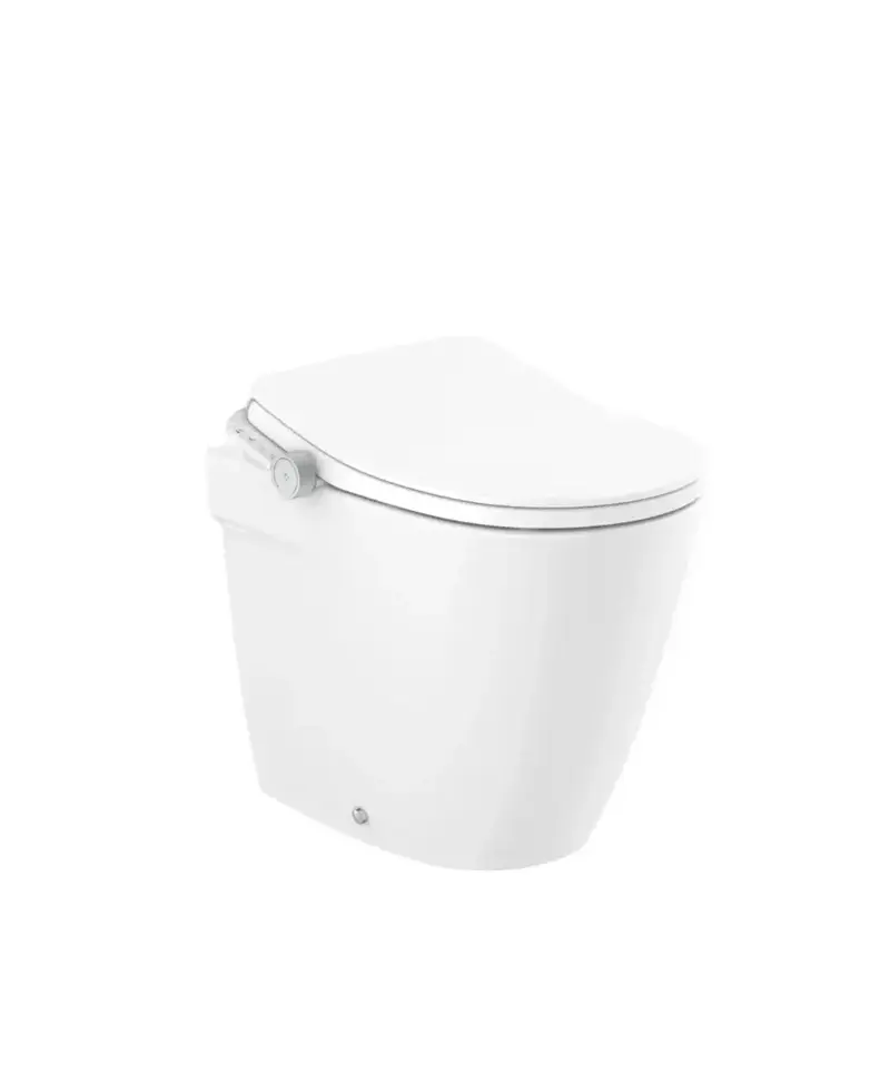Inodoro smart salida dual fabricado en porcelana de color blanco para tanque empotrable con función de lavado y secado Ona Roca A803153S01
