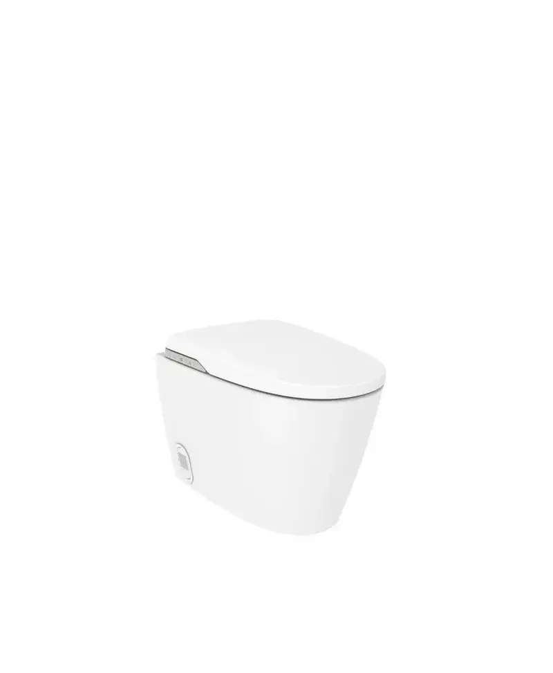 Inodoro Smart salida horizontal adosado a pared con tapa y asiento calefactado en color blanco In-Wash Roca A803105001
