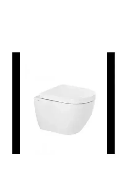 Inodoro Suspendido Rimflush Sanibold Unisan Blanco con Asiento y Tapa Clipoff