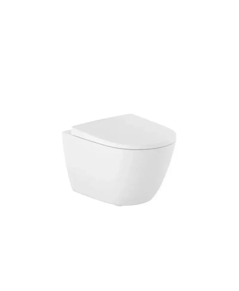 Inodoro suspendido salida horizontal compacto Ona blanco Rimless Roca