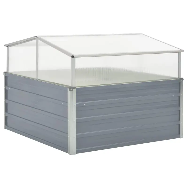 Invernadero 100x100x85 cm acero galvanizado gris