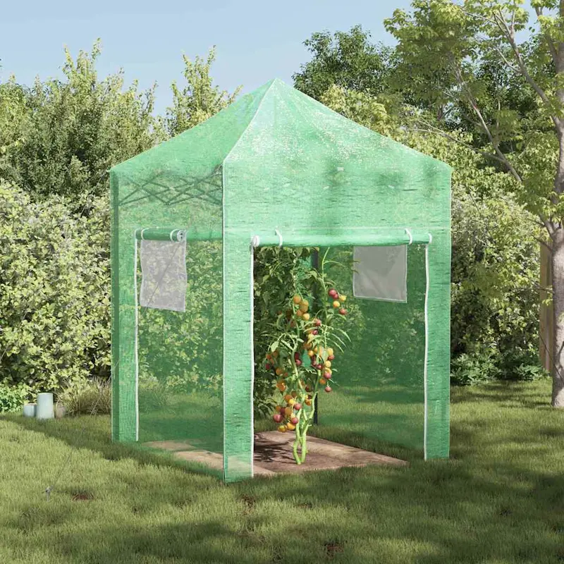 Invernadero con marco pop-up Verde 200 x 200 x 300 cm Hierro