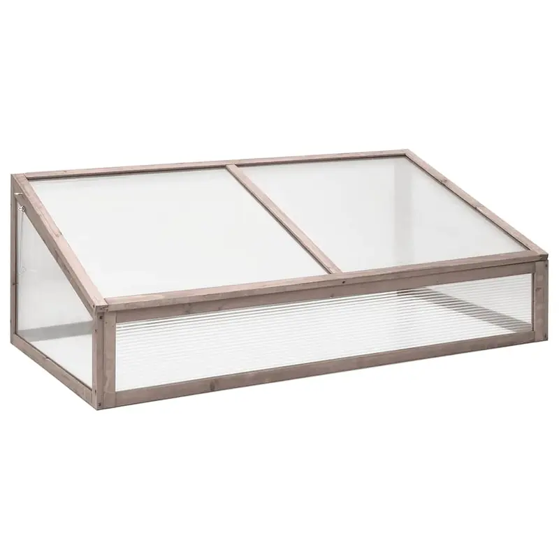 Invernadero madera de abeto gris 110x56x39 cm