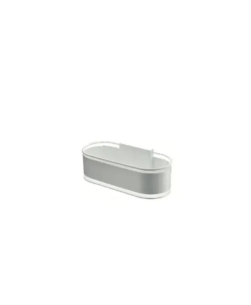 Jabonera frontal con diseño elegante de acero s304 con acabado blanco mate Anga de Imex