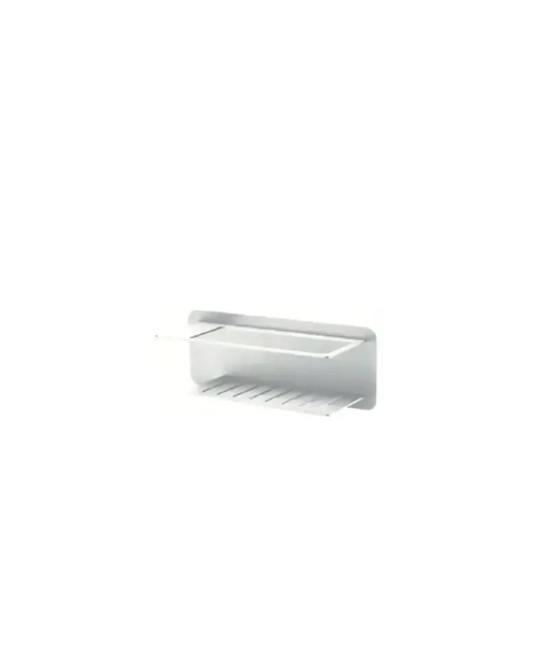 Jabonera frontal con diseño moderno de acero s304 con acabado blanco mate Bethari de Imex