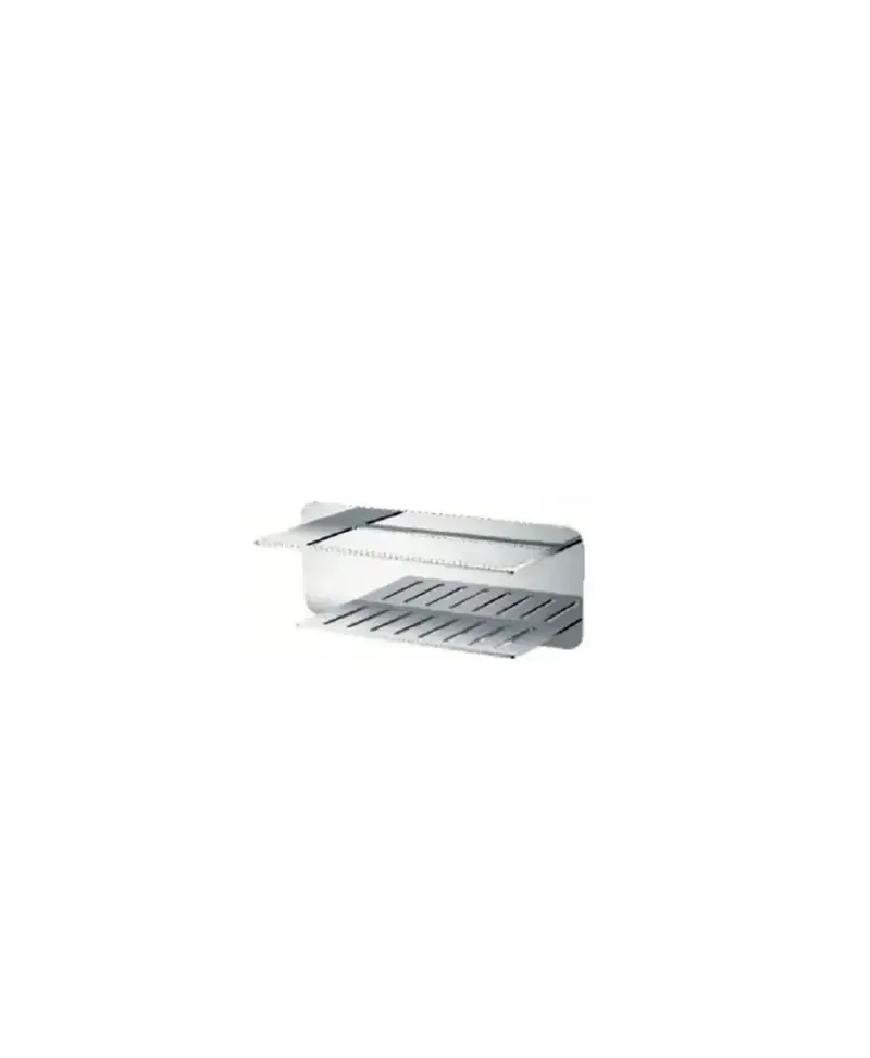 Jabonera frontal con diseño moderno de acero s304 con acabado cromado Bethari de Imex